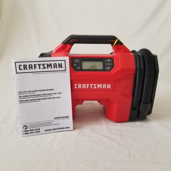 NEW IN BOX! Craftsman Multi-function Air Compressor/Tire Inflator/Vacuum/Blower - Picture 11 of 16